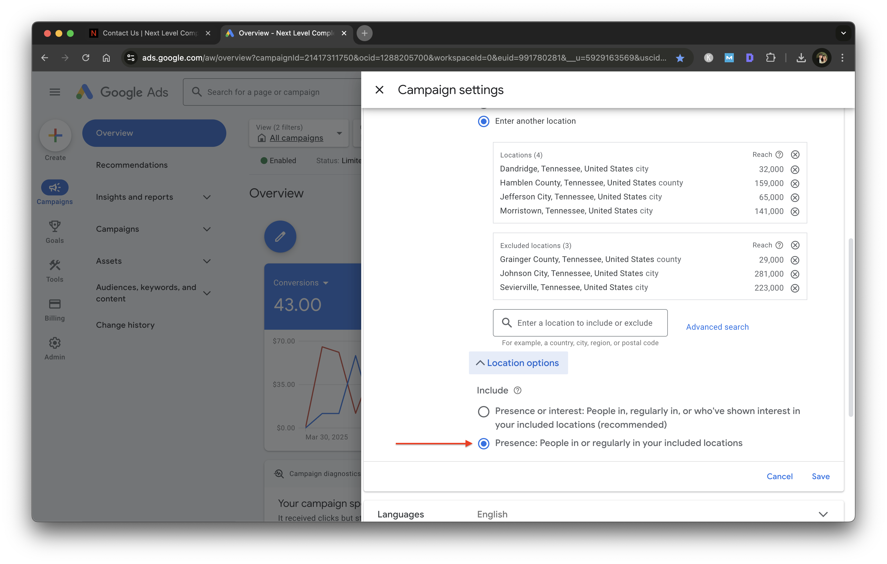 google-ads-location-settings